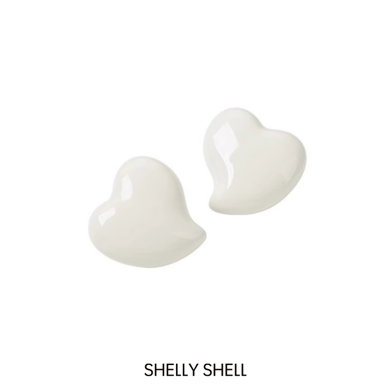Shelly Shell 铜合金耳饰 白色巧克力耳钉 高级感小众设计