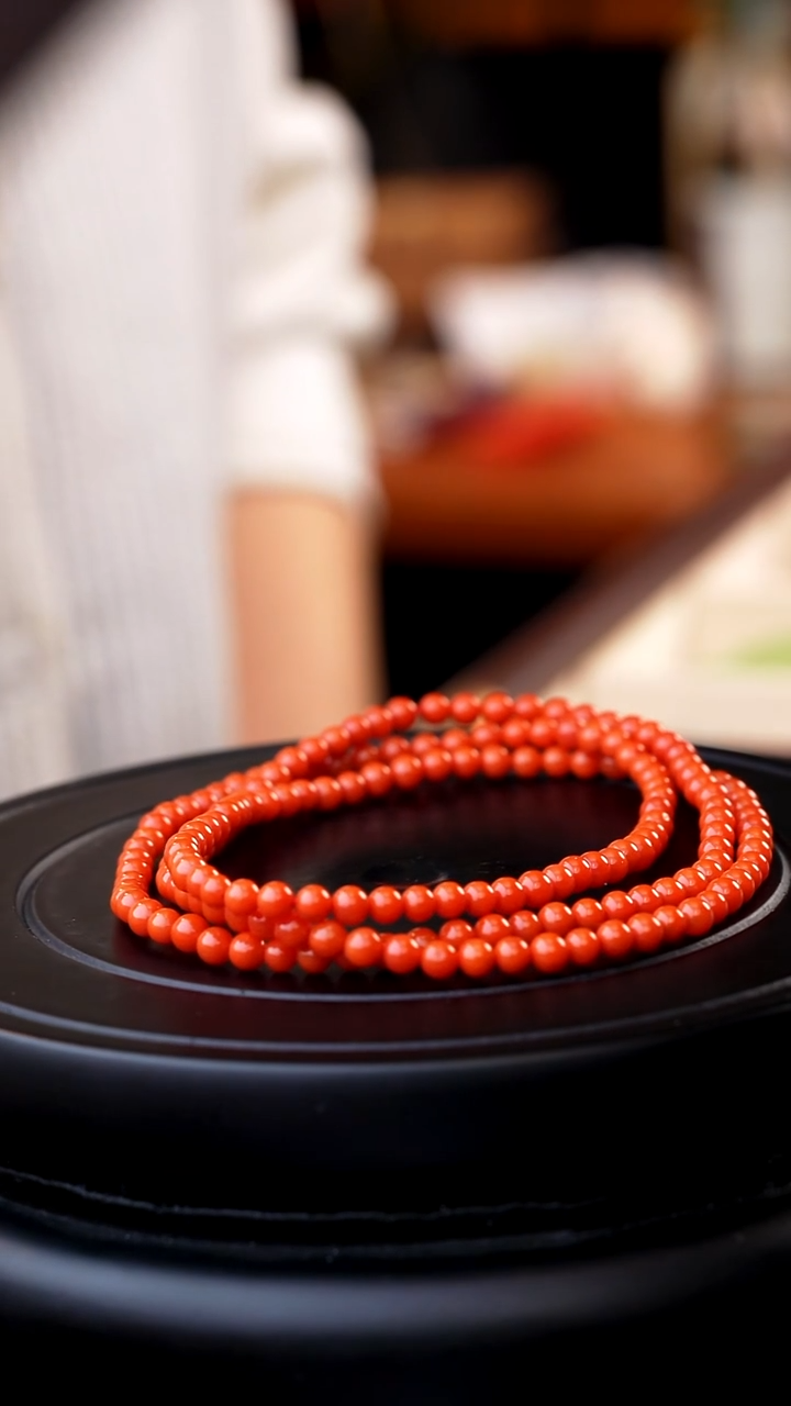 项链未镶嵌南红玛瑙原矿南红长串项链卡4.5mm（可做手串绕手4圈）