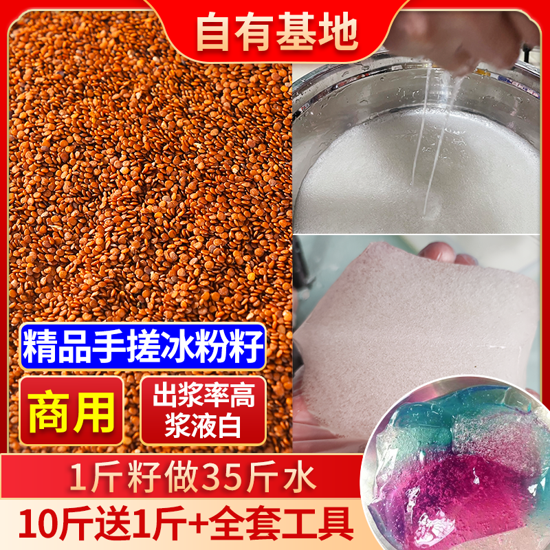 蜀滋蜀味精品冰粉籽500g手搓冰粉籽气泡冰粉凉粉籽木瓜籽原料