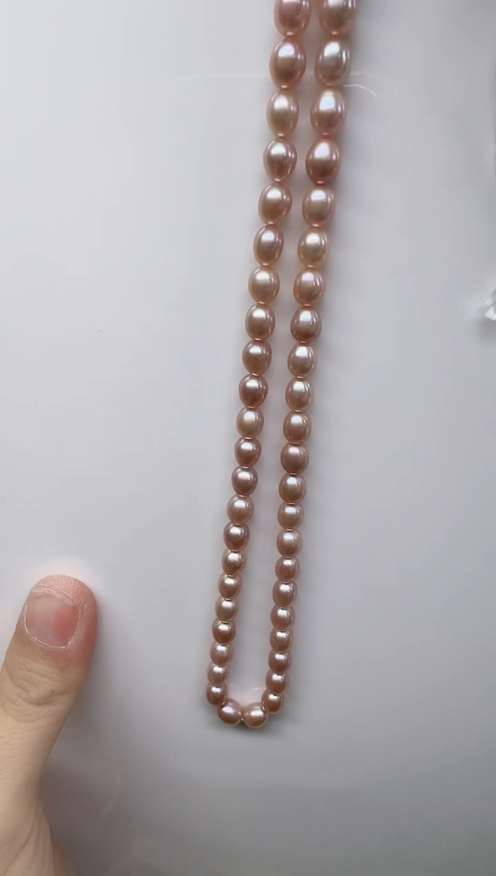 项链未镶嵌淡水珍珠淡紫色米胖子6-6.5mm