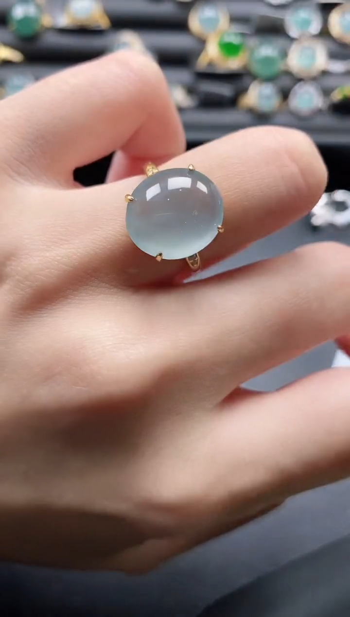 【闪购商品】翡翠戒指银S925镶嵌11111