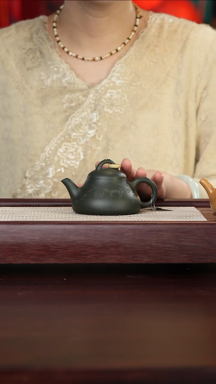 【闪购商品】紫砂壶56号TT碧玉砂圈钮130c