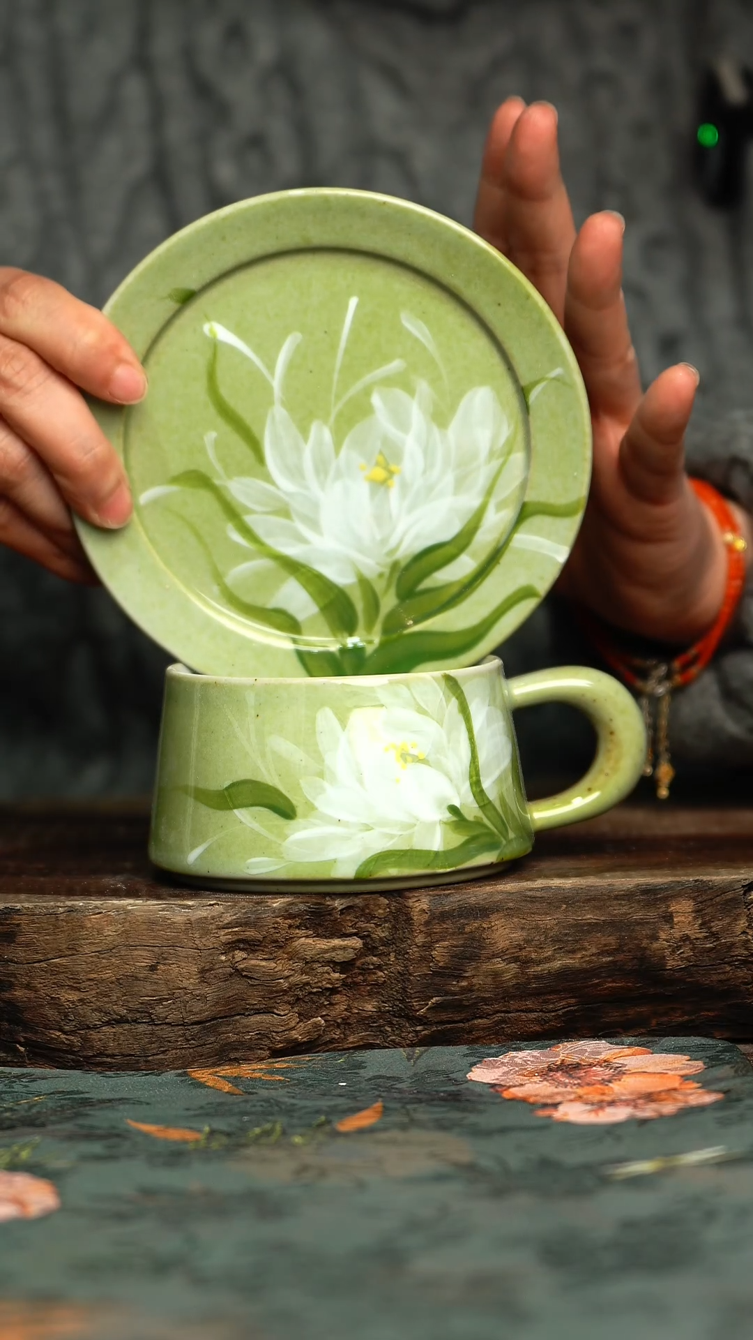 【闪购商品】杯釉下彩手工手绘同款陶器