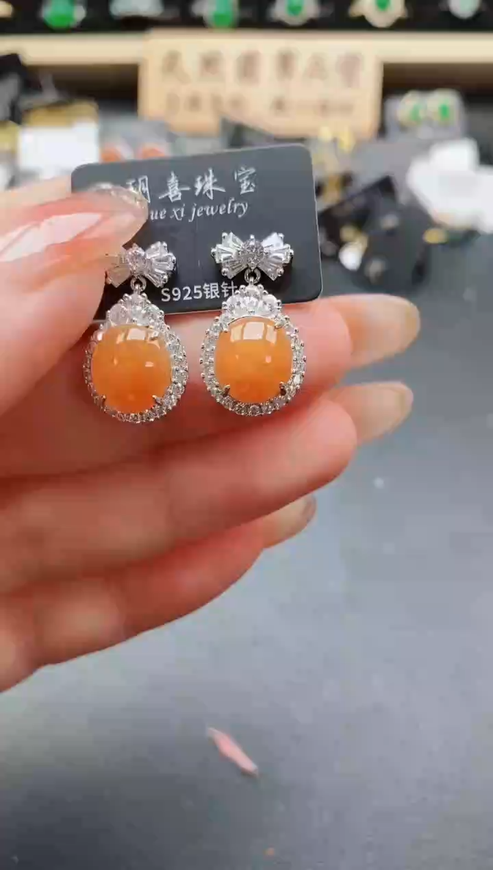 银S925镶嵌戒指翡翠1