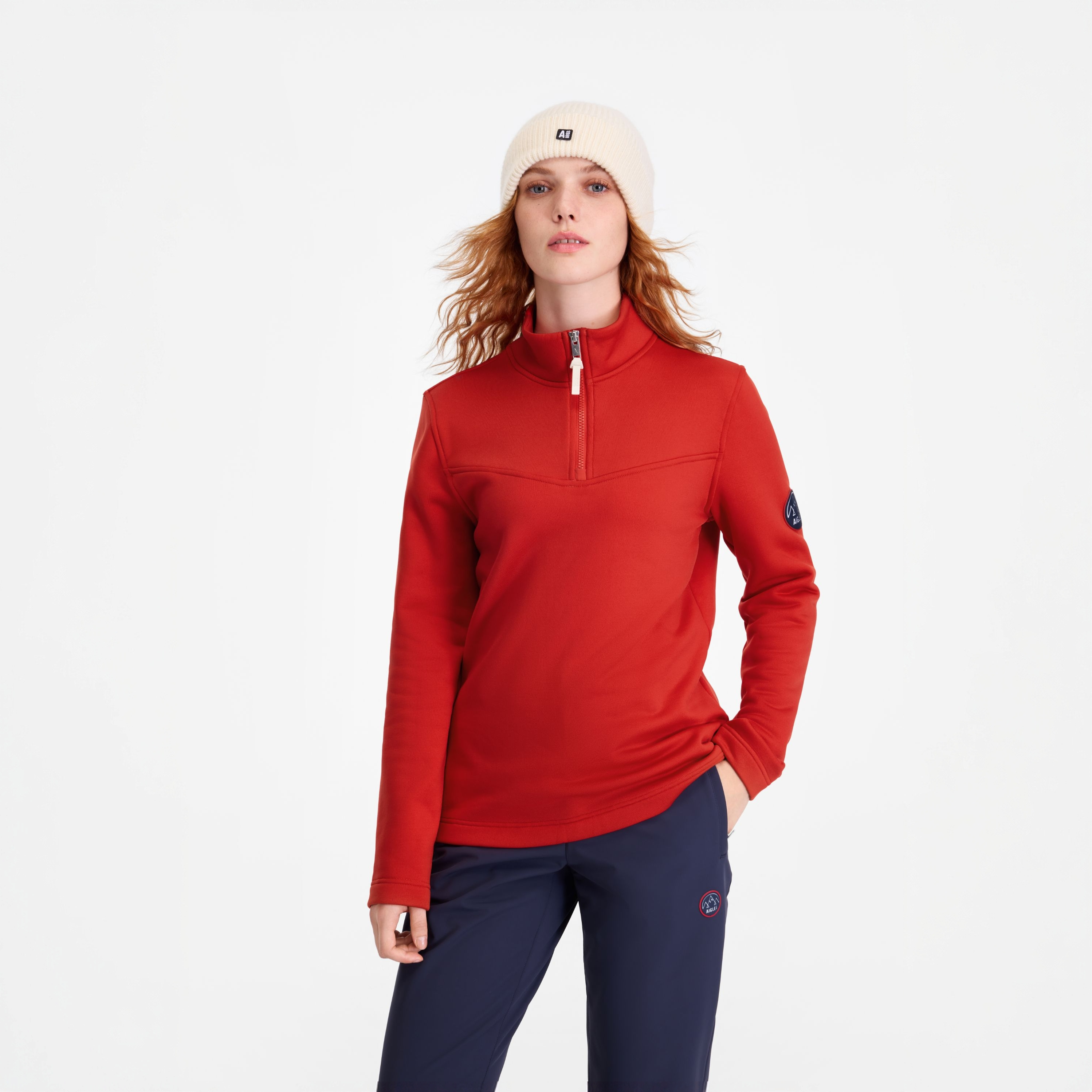 【SKI滑雪系列】AIGLE艾高保暖防风POLARTEC抓绒外套女BK34