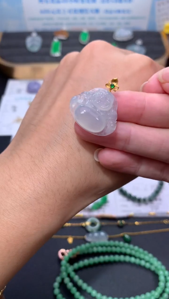 18K金镶嵌定制翡翠模式推广期48小时鉴赏期