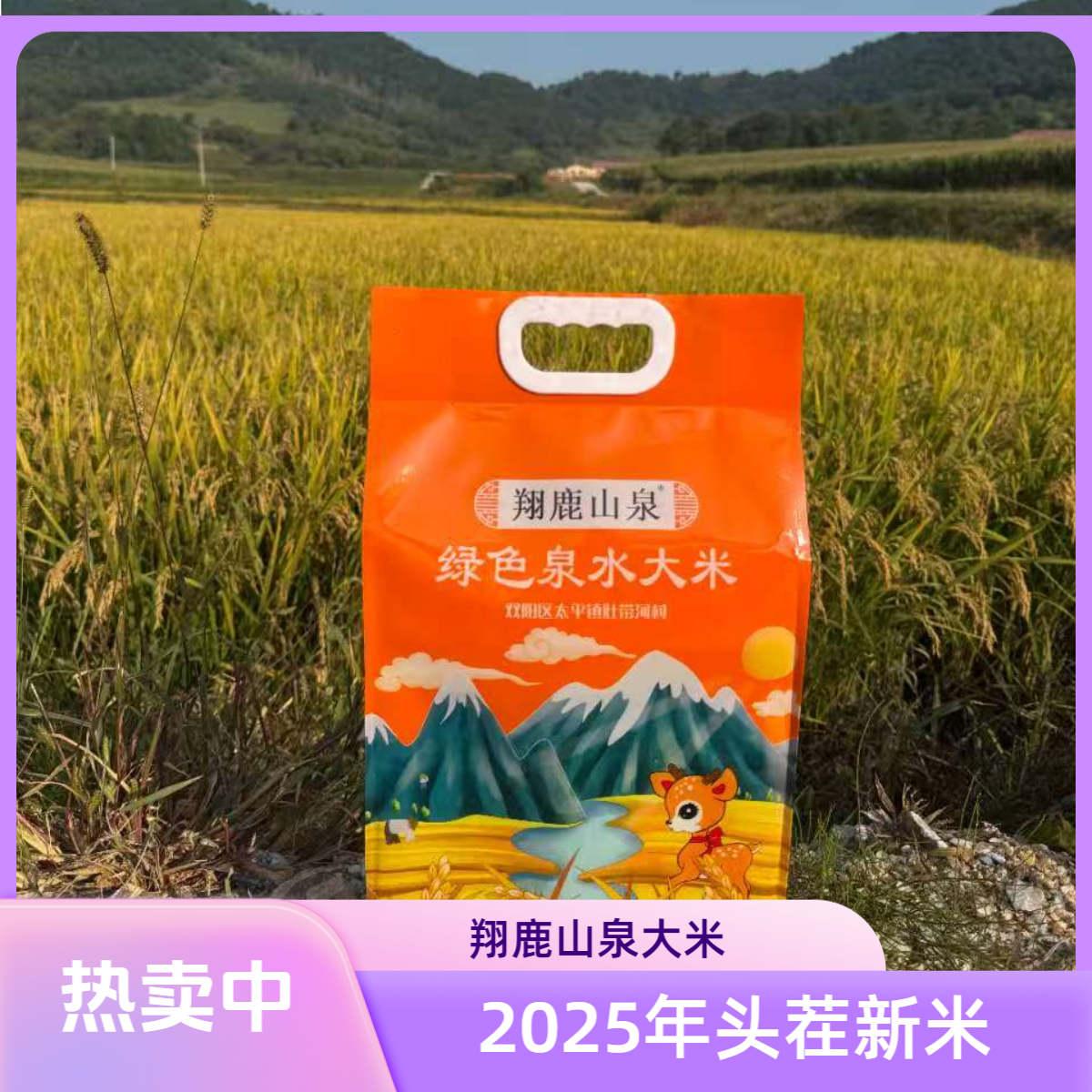 东北2025年头茬新米翔鹿山泉水大米东北大米5斤现磨自销10斤装