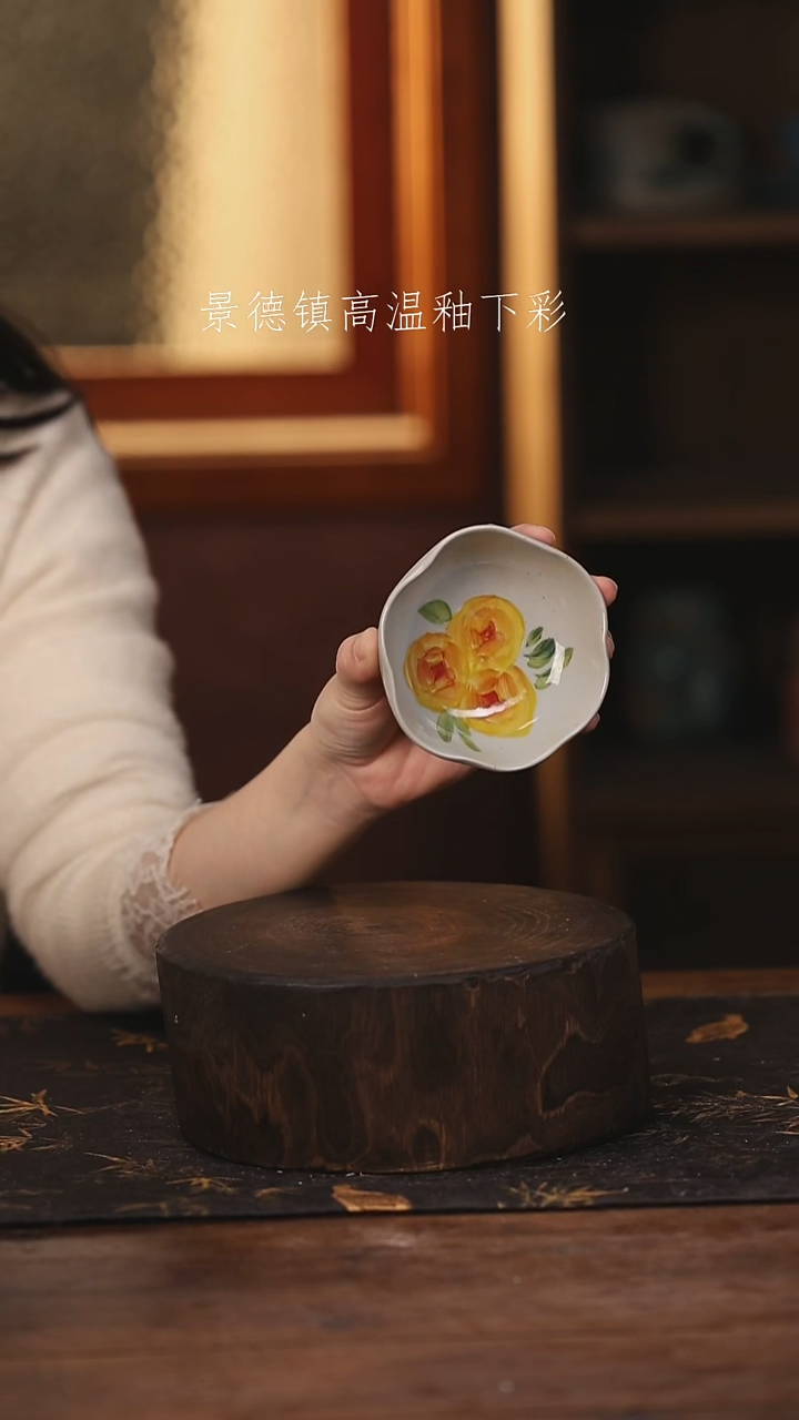 陶瓷景德镇高温釉下手绘陶瓷@L590@