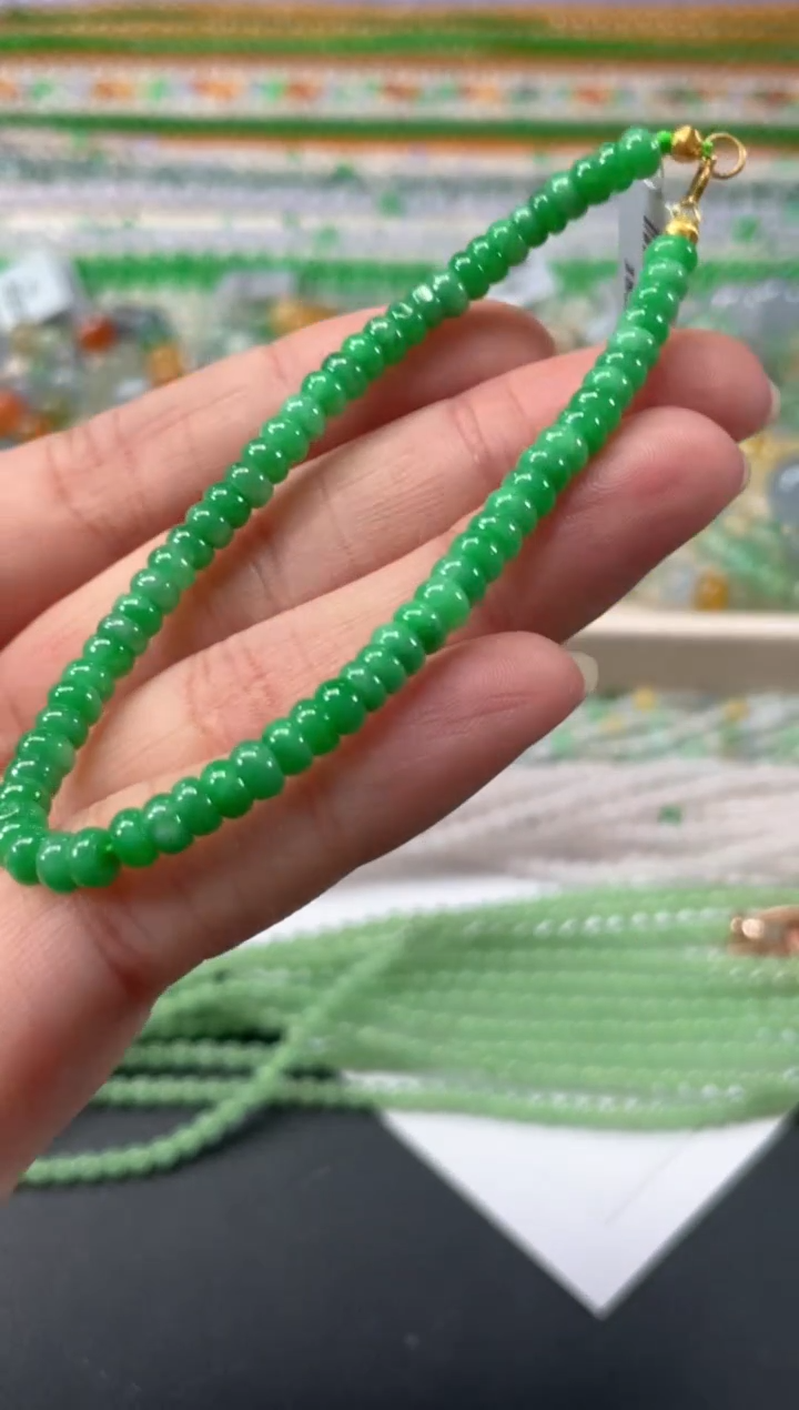 未镶嵌手串翡翠A664|3500