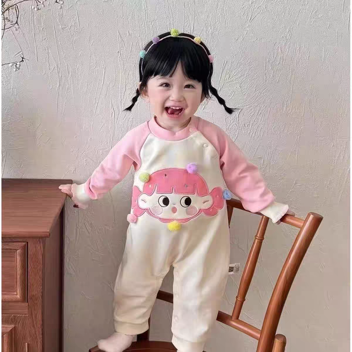 小月龄多巴胺穿搭入秋可爱连体衣婴儿衣服女宝秋装秋季宝宝包屁衣