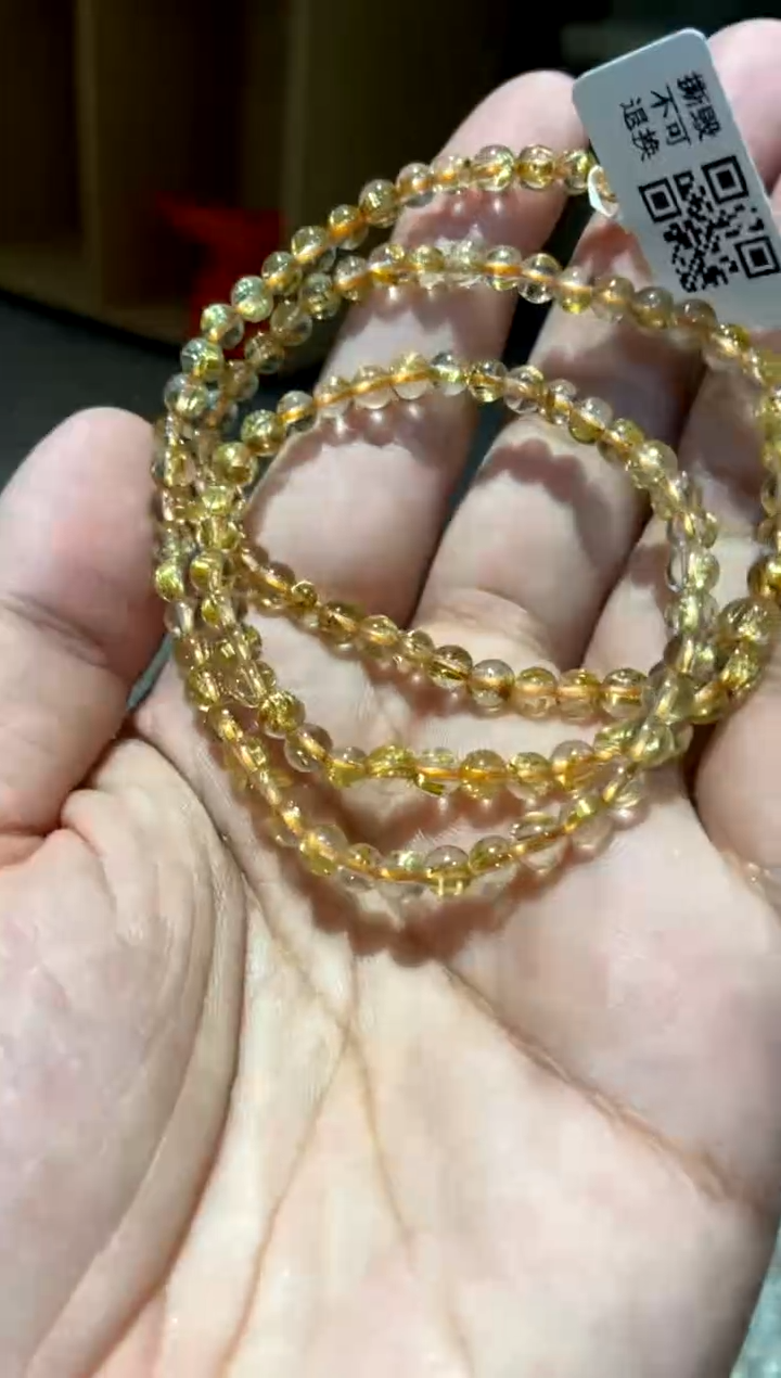【闪购商品】水晶332-未镶嵌钛金透体三圈5mm