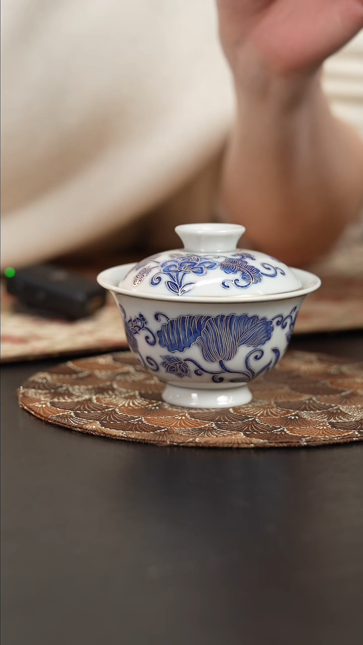 【闪购商品】杯四景堂青花描银