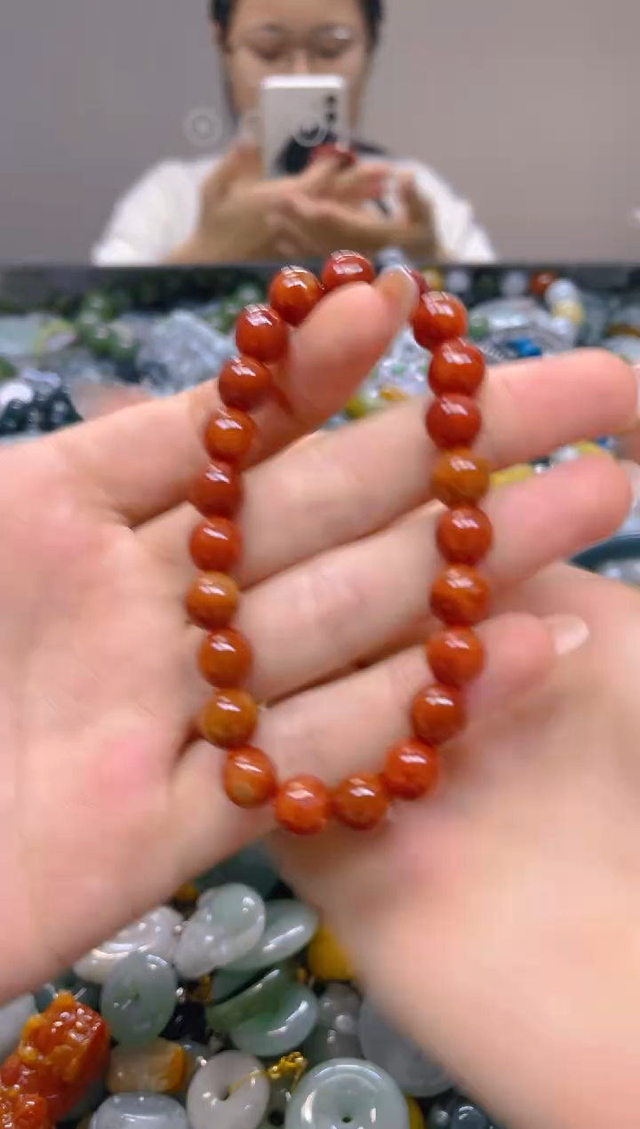 翡翠未镶嵌颈饰7MM/P/翡翠A货,1件也是批发价