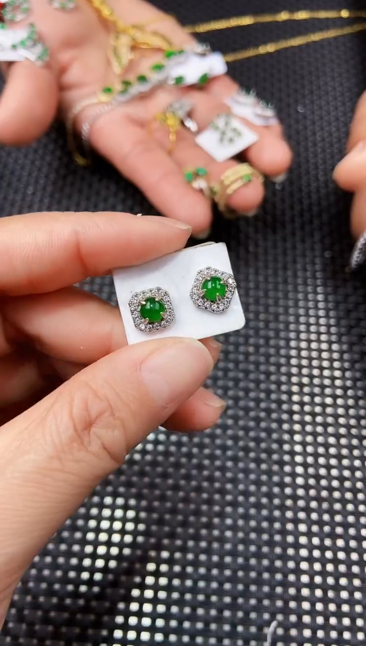 【闪购商品】翡翠未镶嵌耳饰1111111111