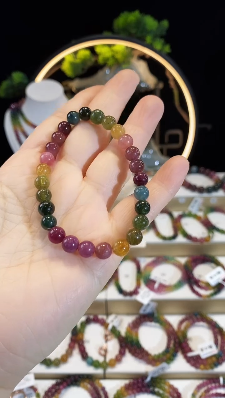 【闪购商品】碧玺手串未镶嵌   G2190素圈颜色微差