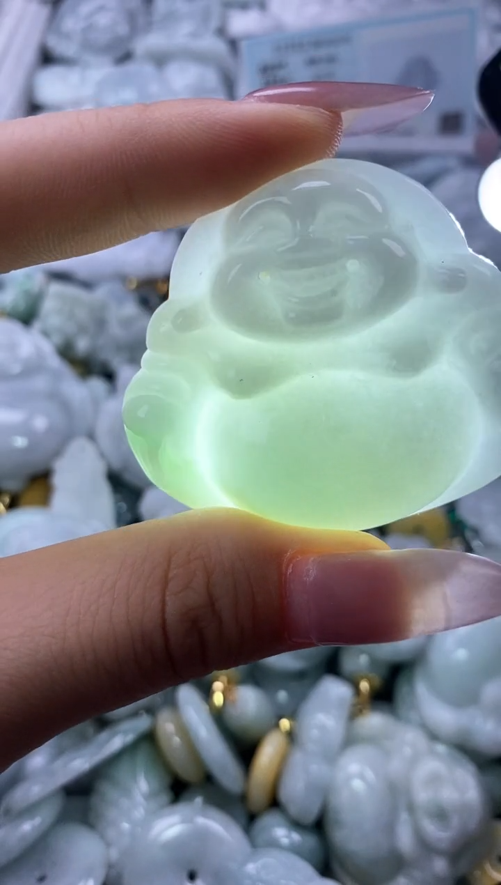 翡翠未镶嵌颈饰缅甸A货翡翠4284