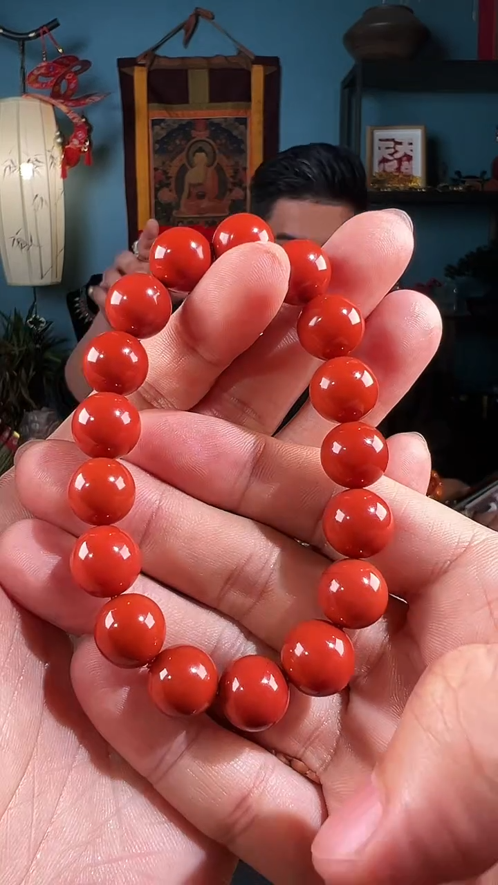 【闪购商品】南红玛瑙手串未镶嵌12+甘南柿子黄圆珠