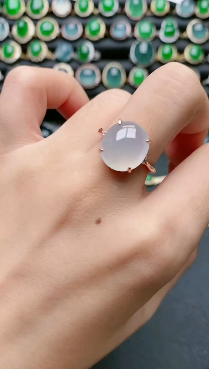 【闪购商品】翡翠戒指银S925镶嵌111111