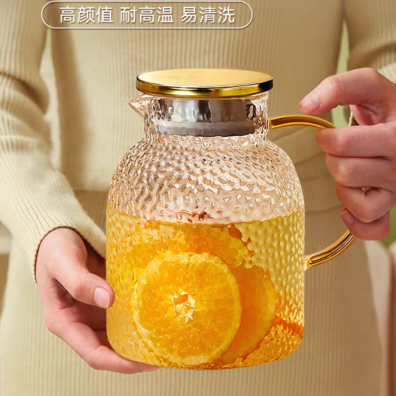 家用耐高温玻璃凉水壶大容量冷水壶泡茶壶凉茶壶凉水杯套装