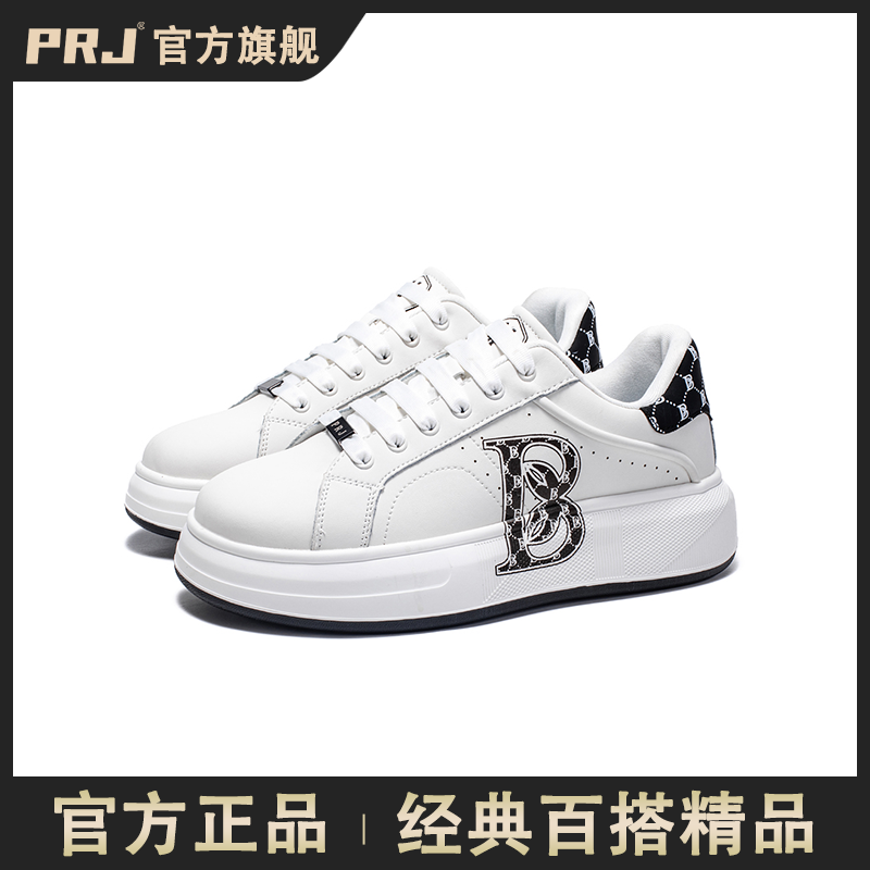 PRJ美棒球联盟品牌秋季情侣鞋百搭休闲鞋韩版潮流板鞋时尚小白鞋