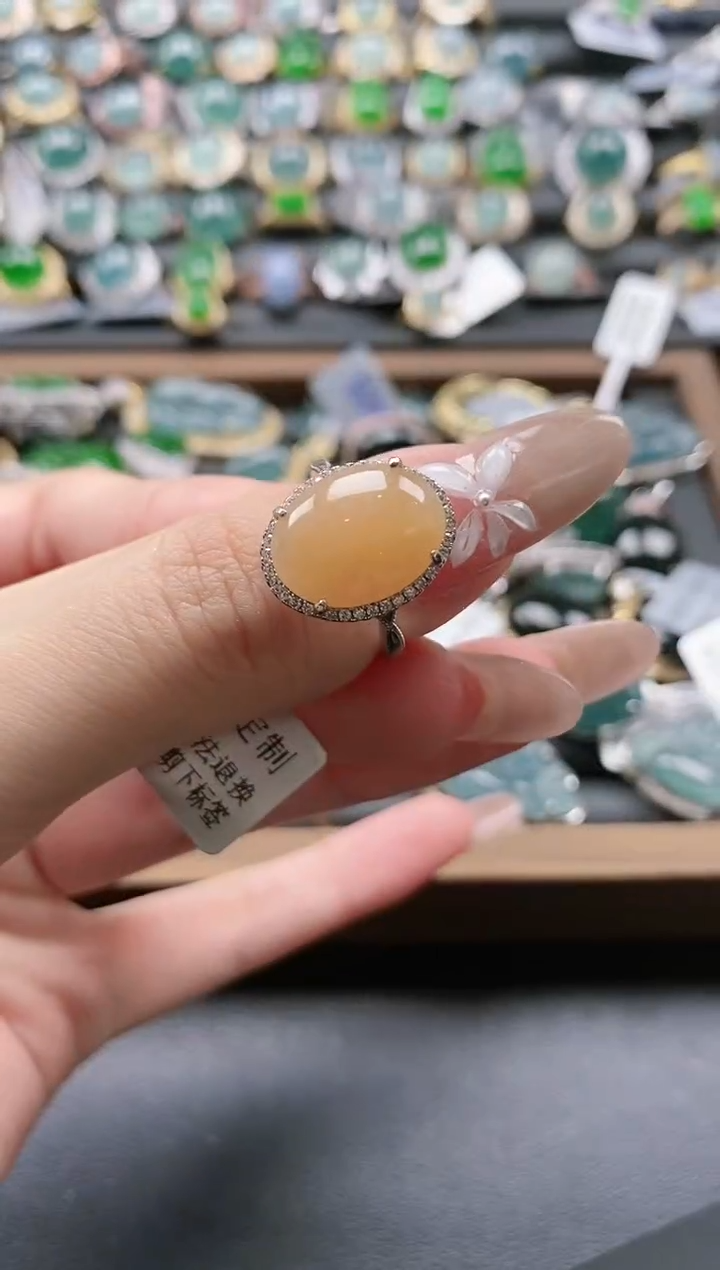 【闪购商品】翡翠戒指银S925镶嵌51511