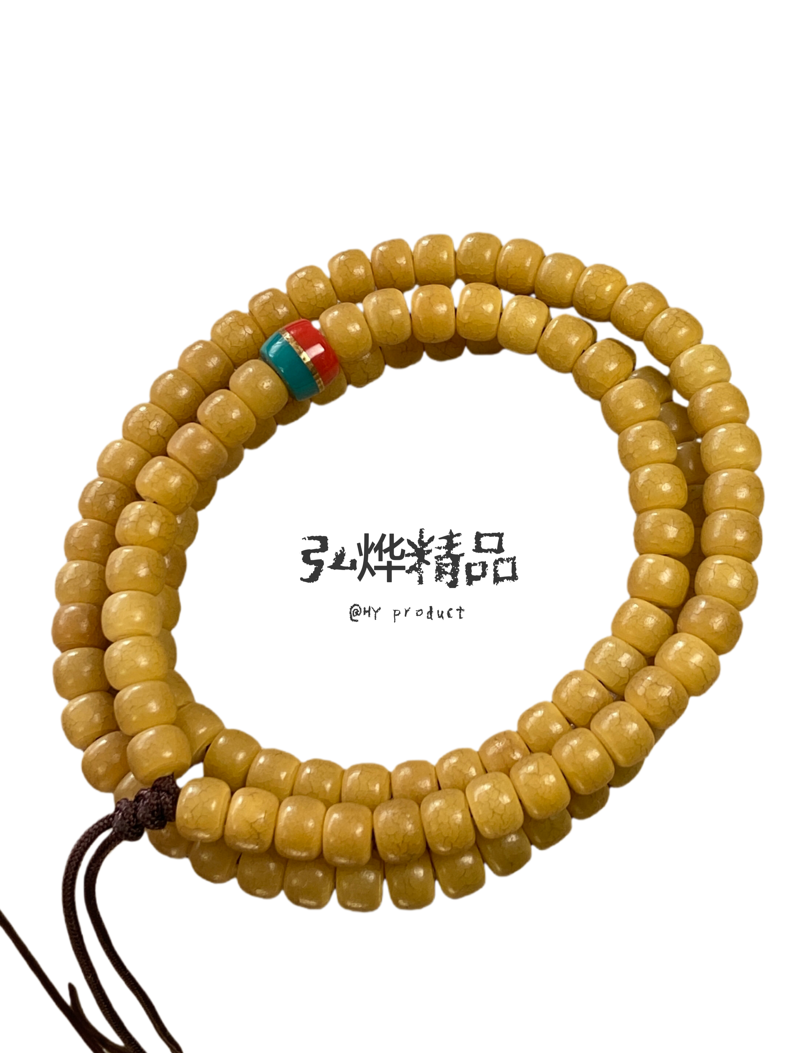 开片老菩提根老型桶珠脖挂长串男女款