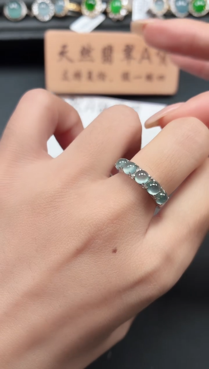 银S925镶嵌戒指翡翠11111