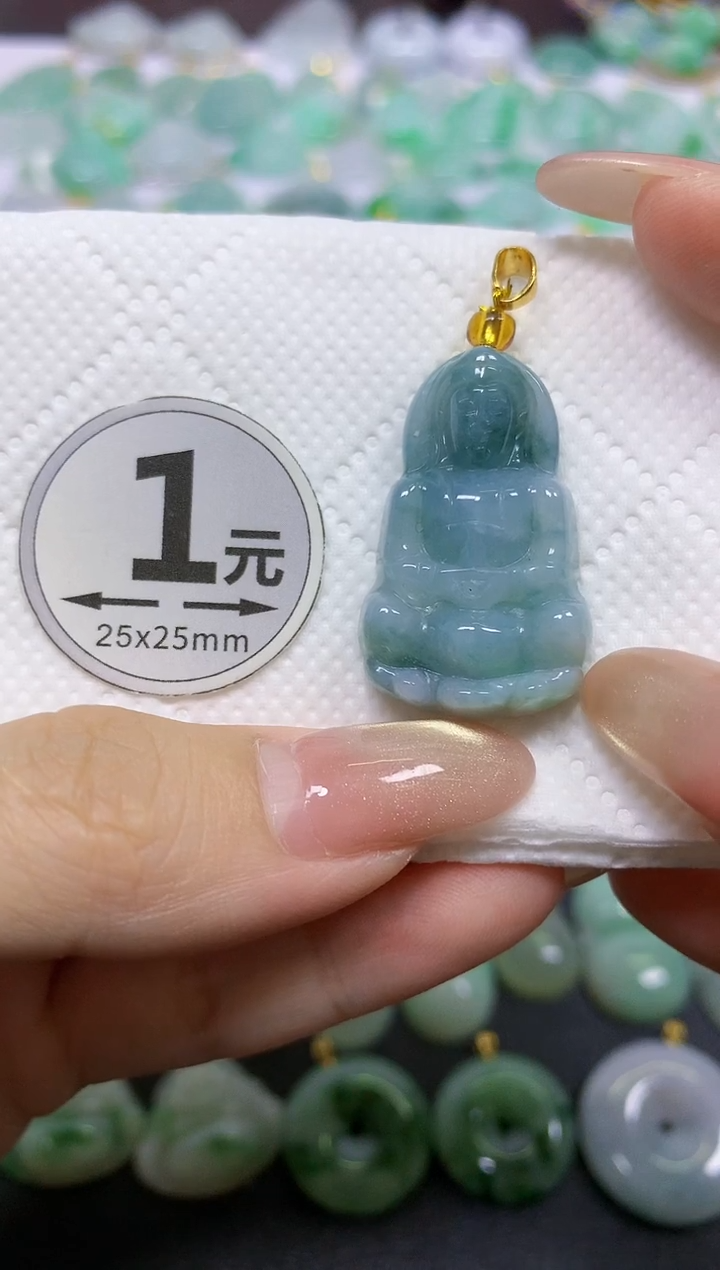 颈饰未镶嵌翡翠天然翡翠A货