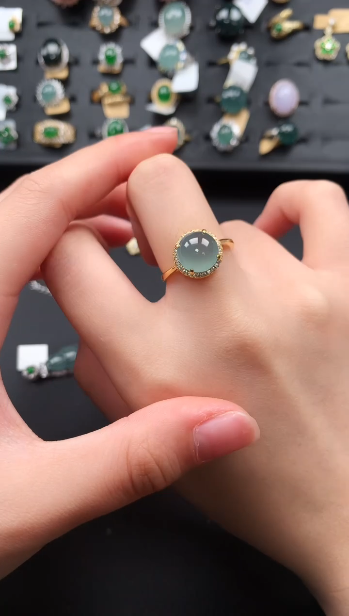 【闪购商品】翡翠戒指银S925镶嵌51241