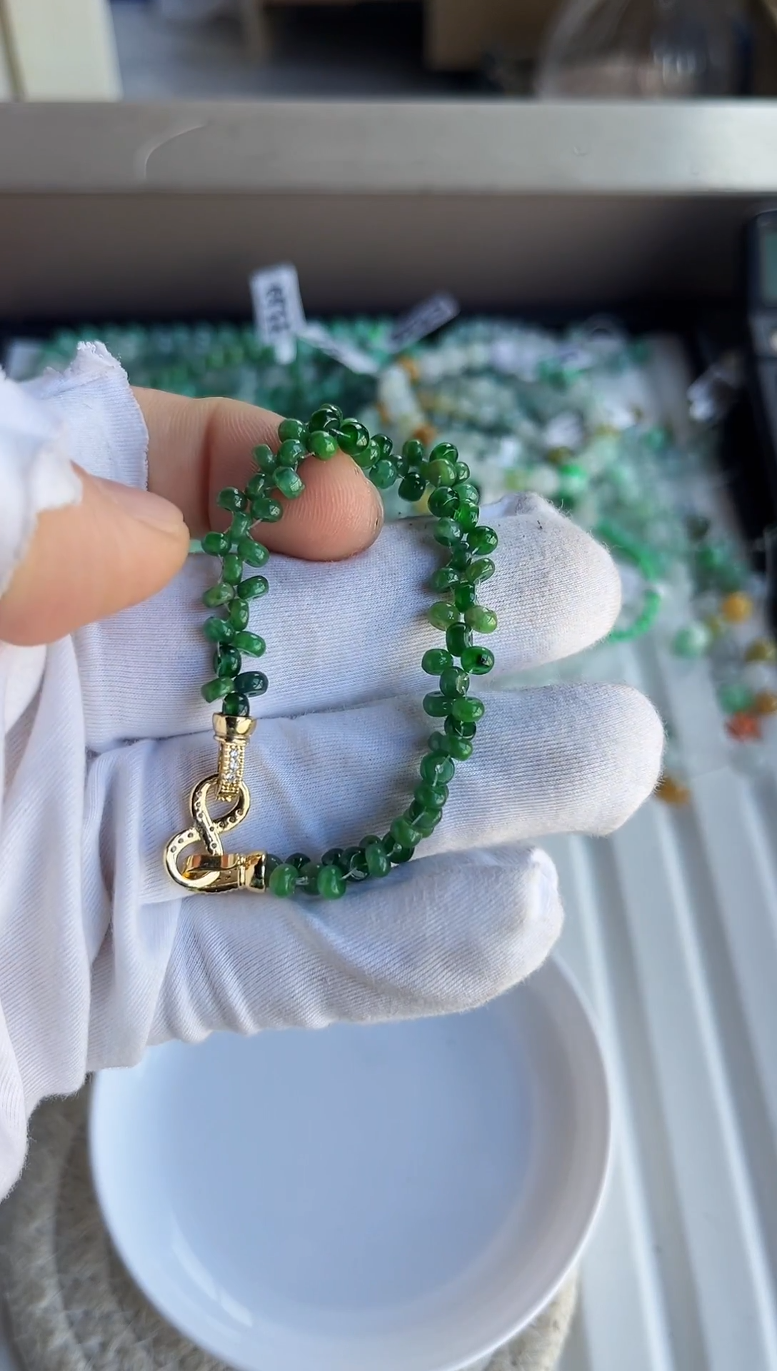 散珠翡翠翡翠手串 
