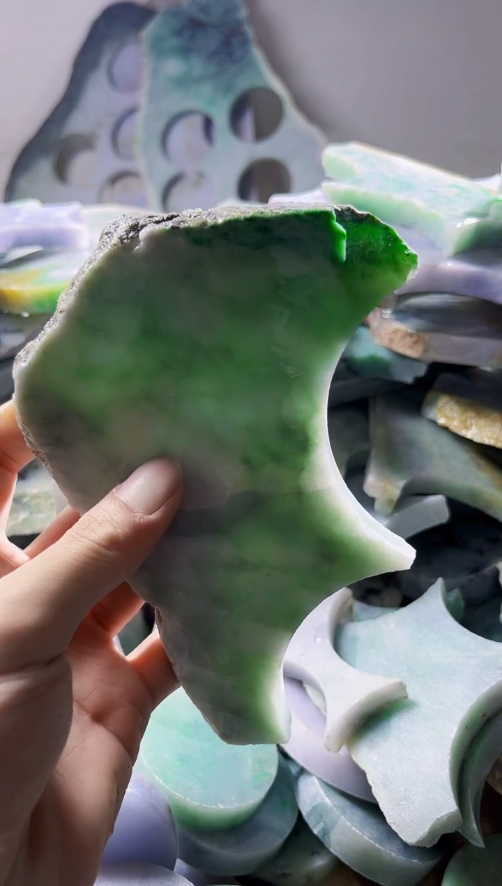 翡翠裸石缅甸翡翠A货陈9034