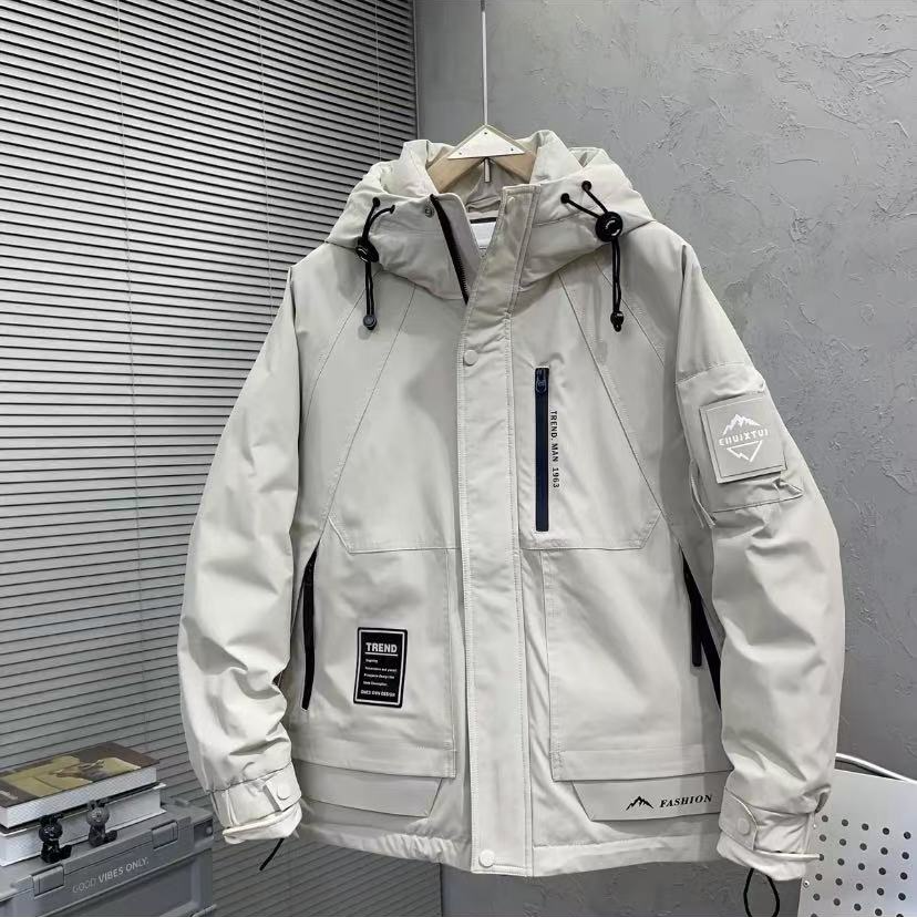 99586#[暖阳之铠】国标潮流情侣款长款过膝加厚冬季保暖羽服外套