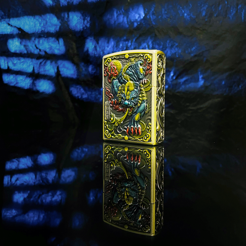 珐琅彩貔貅防风煤油打火机  A