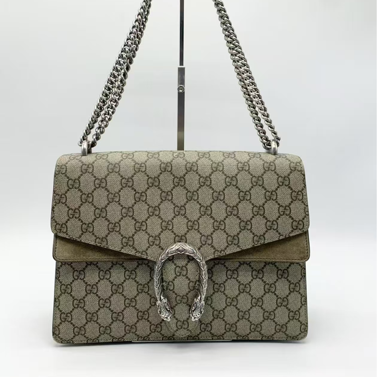 99新 GUCCI/古驰 酒神大号驼色/单肩包/D店