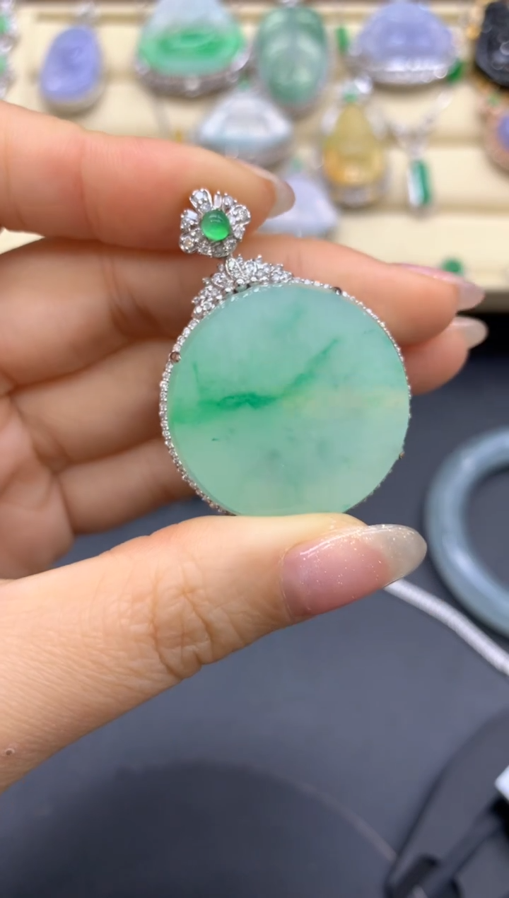 【闪购商品】翡翠颈饰18K金镶嵌498-中国好珍宝