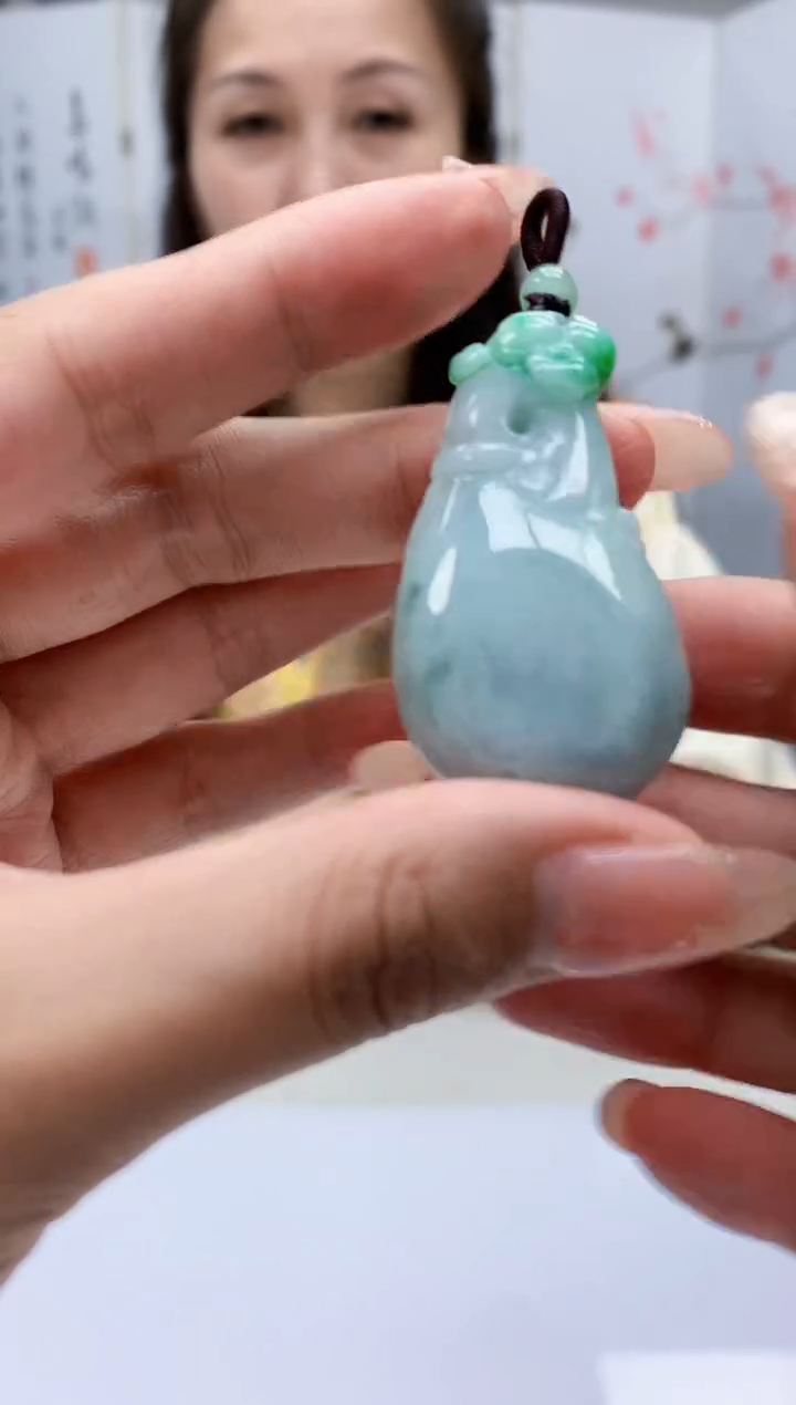 【闪购商品】定制翡翠未镶嵌4989mm-毛货挂件124