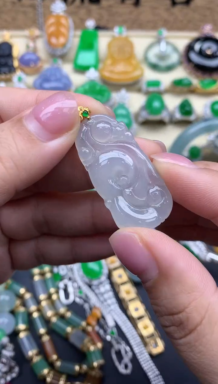 【闪购商品】翡翠颈饰18K金镶嵌62-中国好珍宝