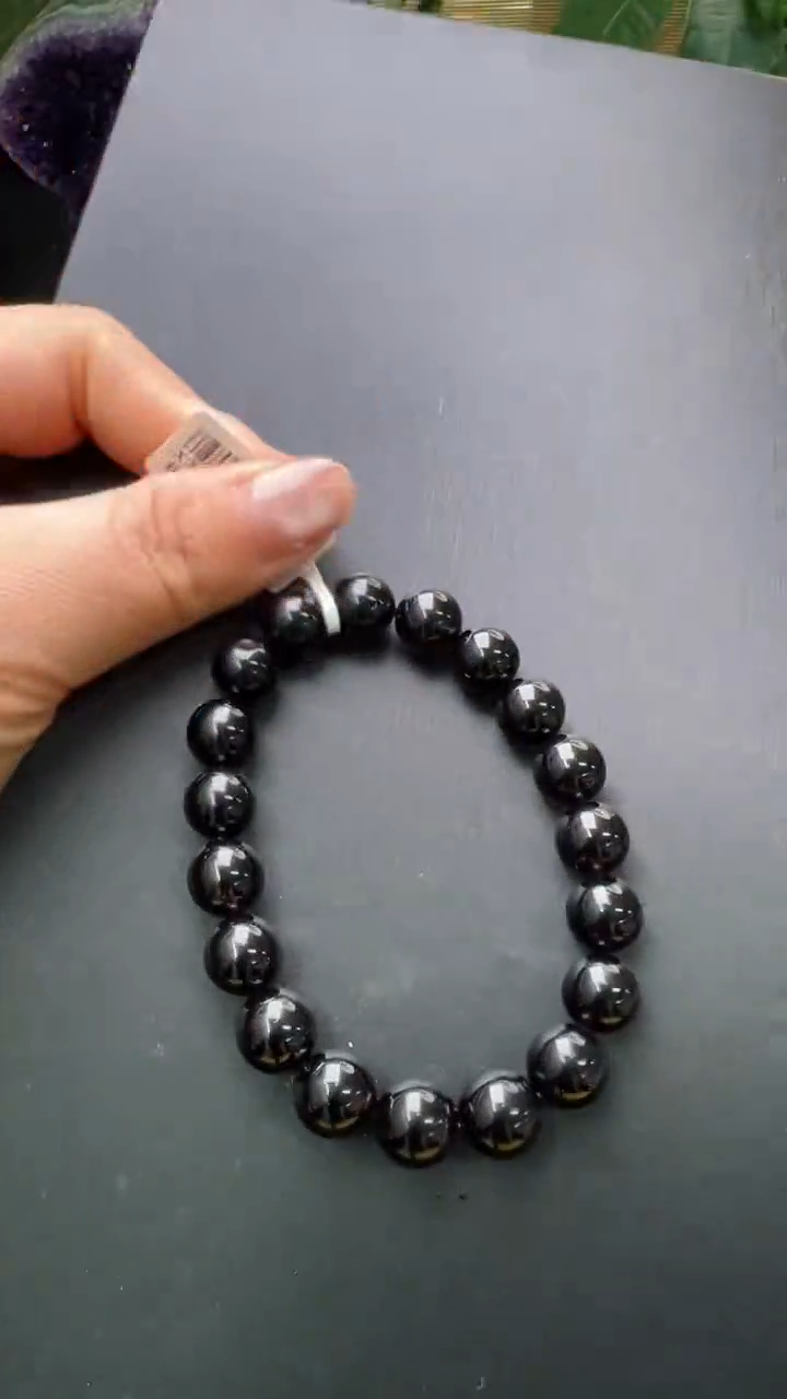 【闪购商品】水晶手串未镶嵌黑水晶手串11m+ X37966