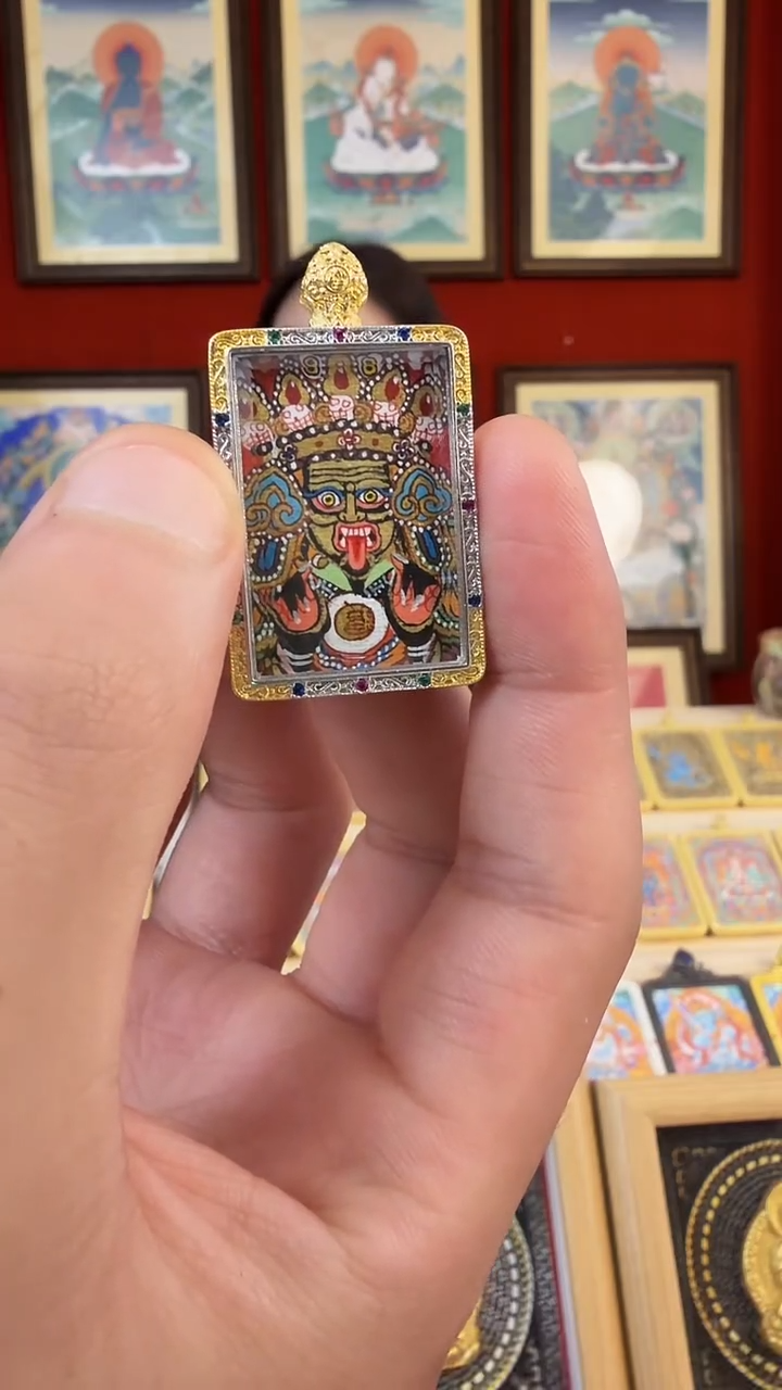 吊坠扎老师-热贡纯手绘毛毛