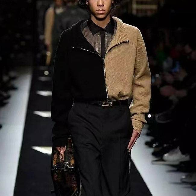 【嘉妤专属】秋冬轻奢新款时尚休闲百搭假两件翻领6107