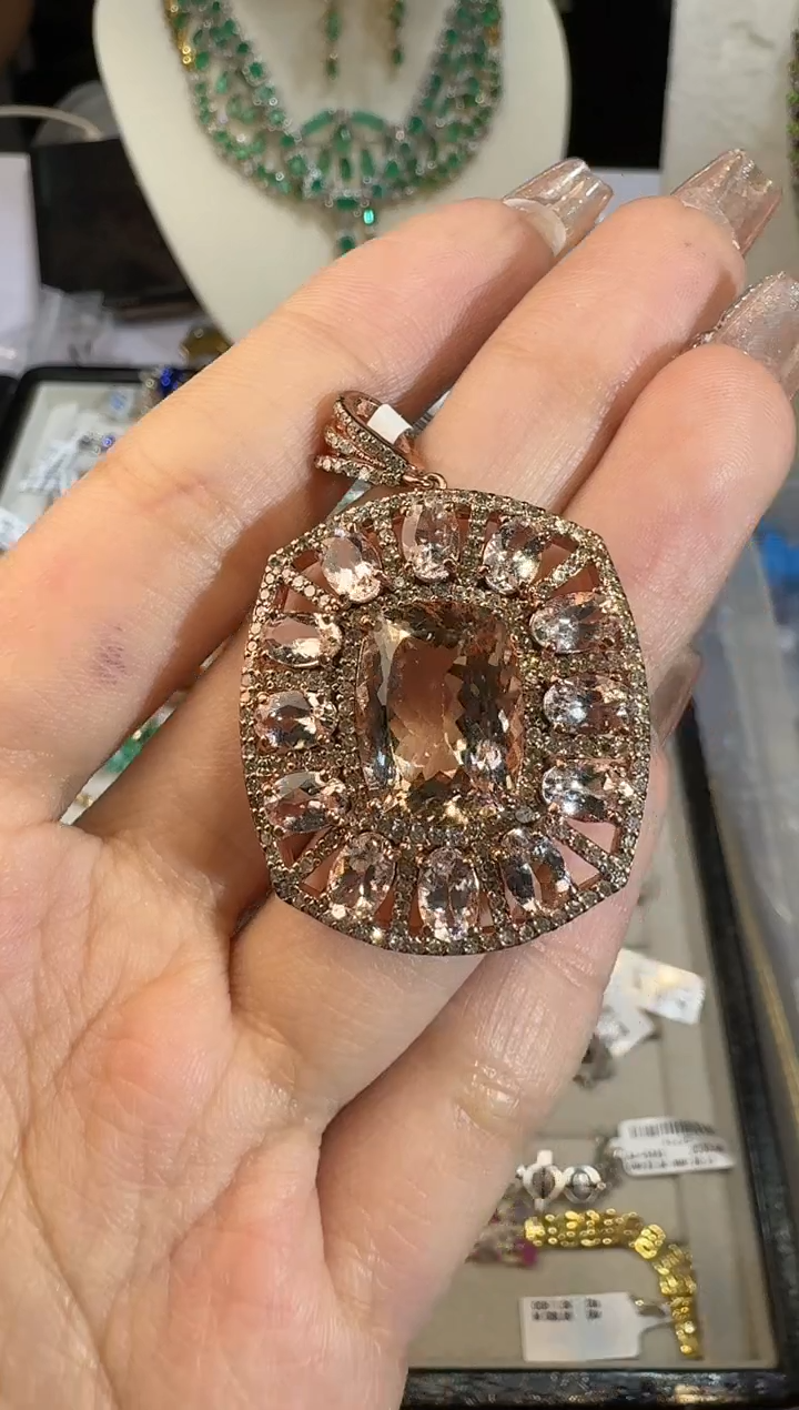 【闪购商品】定制绿柱石（摩根石）挂件未镶嵌挂件