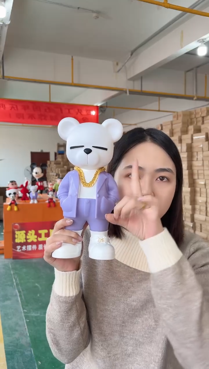 树脂暴富熊+项链