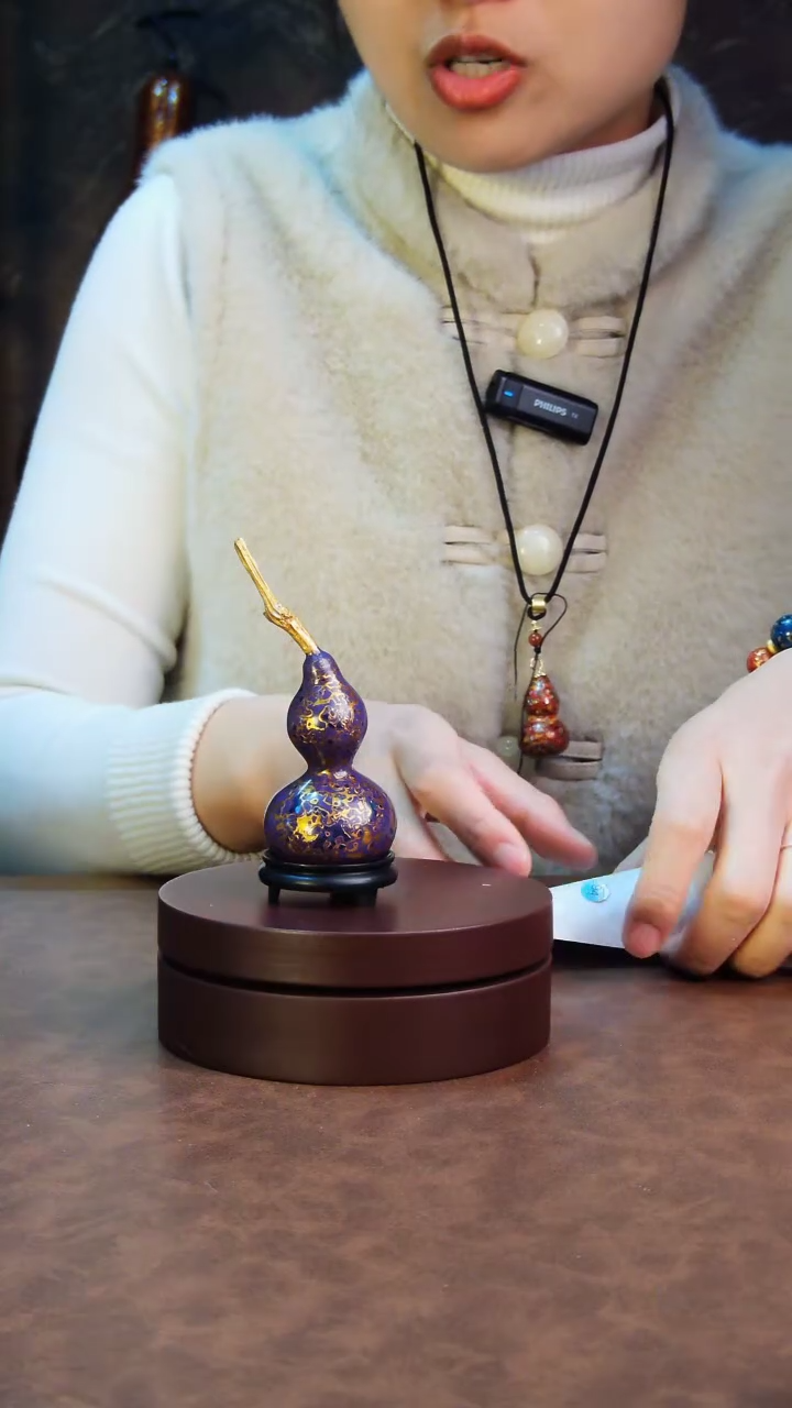 【闪购商品】166直播一物一图大漆酒葫芦送底座送挂绳