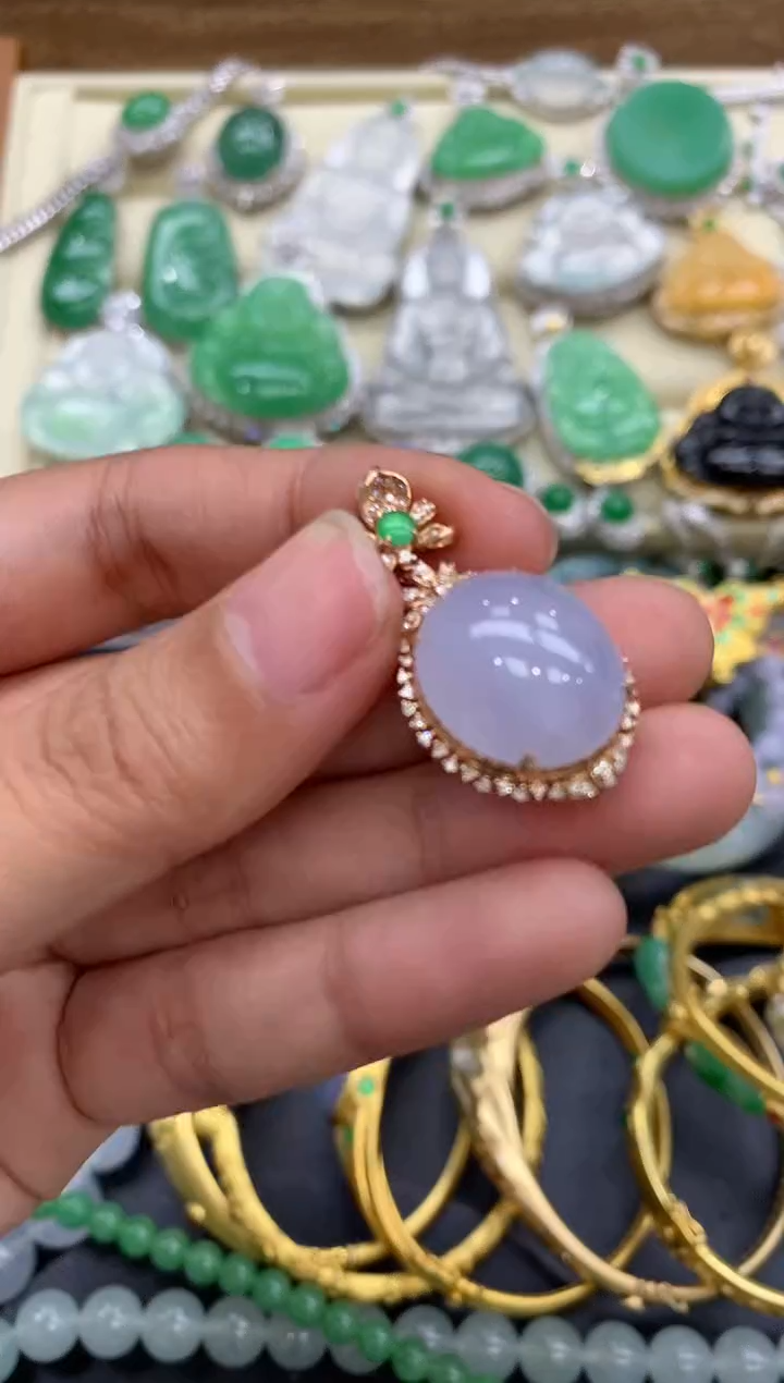 【闪购商品】翡翠颈饰18K金镶嵌330-中国好珍宝