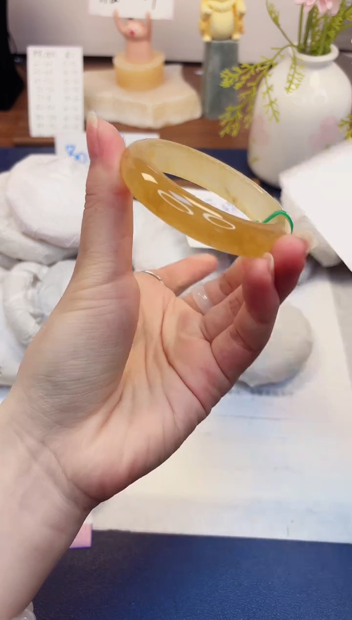 【闪购商品】石英质玉手镯未镶嵌231-财气镯-圈口52