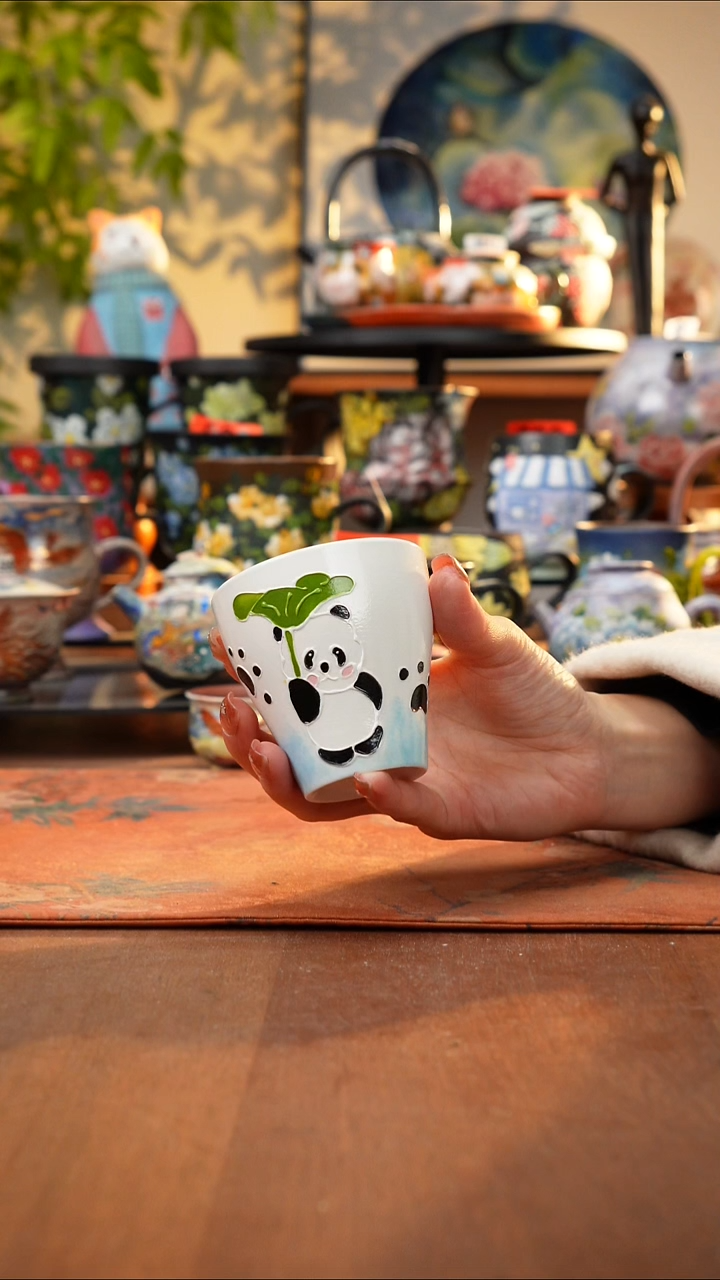 瓷片景德镇手工手绘1004