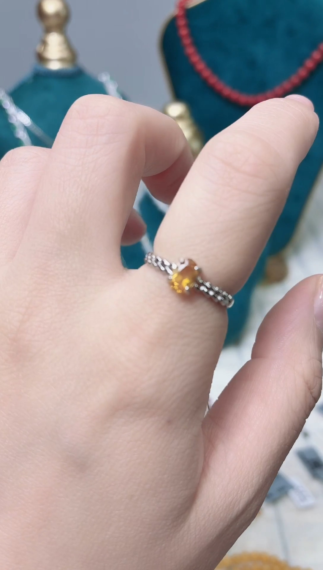 银S925镶嵌戒指水晶271BJ1225产品一个（多样性）