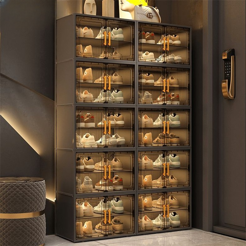 鞋柜新款2025爆款家用门口多层透明室内窄入户门鞋架