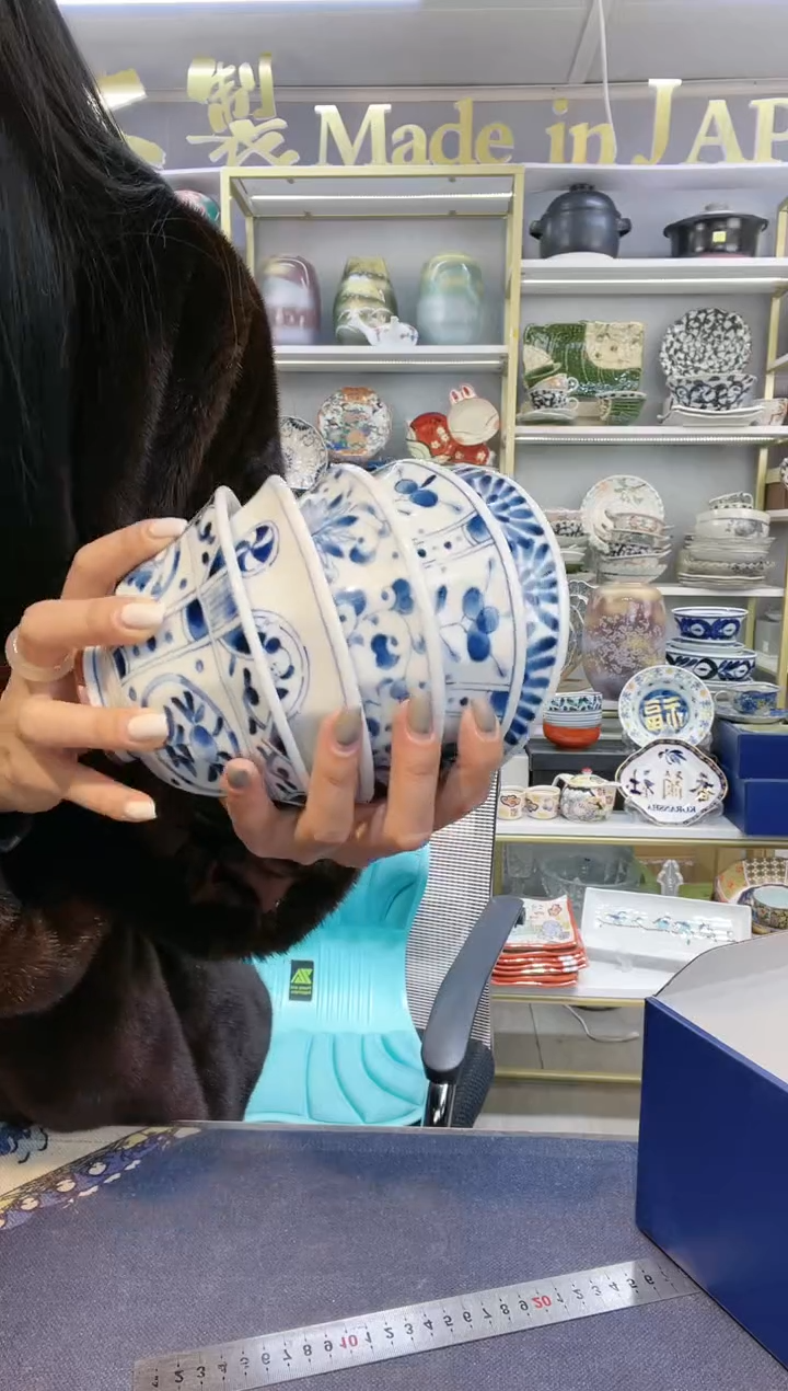 【闪购商品】碗蓝凛堂12.8厘米饭碗5只装