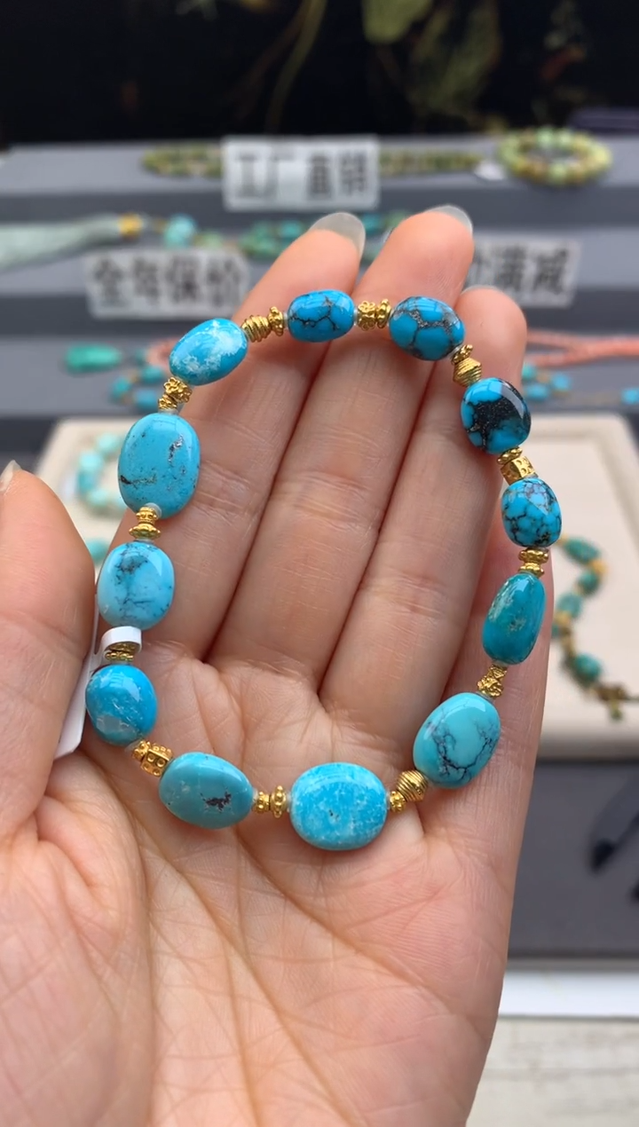 未镶嵌绿松石手链茜.F132